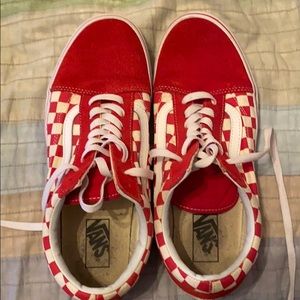 Red Checkered Classic Vans